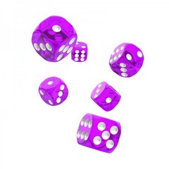 Oakie Doakie Dice - D6 Translucent Purple 16mm Set of 12