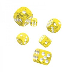 Oakie Doakie Dice - D6 Translucent Yellow 16mm Set of 12