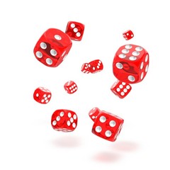 Oakie Doakie Dice - D6 Translucent Red 12mm Set of 36