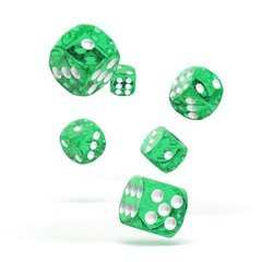 Oakie Doakie Dice - D6 Speckled Green 16mm Set of 12