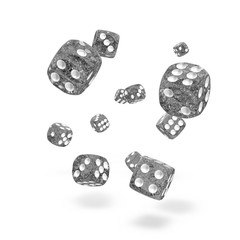 Oakie Doakie Dice - D6 Speckled Black 12mm Set of 36