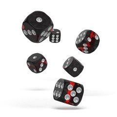 Oakie Doakie Dice - D6 Enclave Ruby 16mm Set of 12