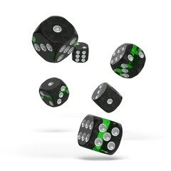 Oakie Doakie Dice - D6 Enclave Emerald 16mm Set of 12