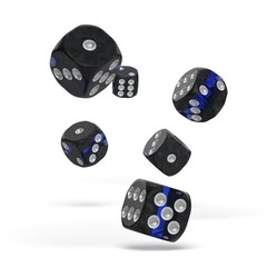 Oakie Doakie Dice - D6 Enclave Sapphire 16mm Set of 12