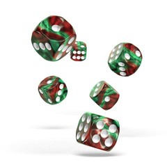 Oakie Doakie Dice - D6 Gemidice Bloody Jungle 16mm Set of 12