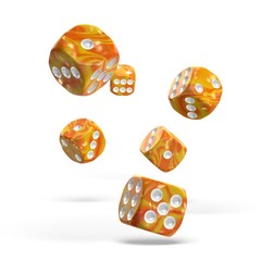 Oakie Doakie Dice - D6 Gemidice Sunstone 16mm Set of 12