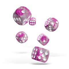 Oakie Doakie Dice - D6 Gemidice Magnolia 16mm Set of 12