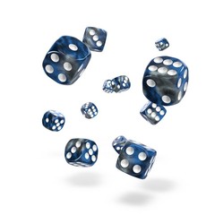 Oakie Doakie Dice - D6 Gemidice Liquid Steel 12mm Set of 36