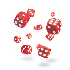 Oakie Doakie Dice - D6 Marble Red 12mm Set of 36