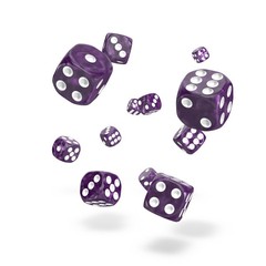 Oakie Doakie Dice - D6 Marble Purple 12mm Set of 36