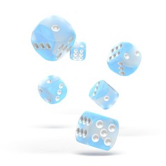 Oakie Doakie Dice - D6 Glow in the Dark Arctic 16mm Set of 12