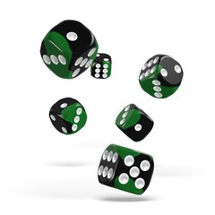 Oakie Doakie Dice - D6 Glow in the Biohazard 16mm Set of 12