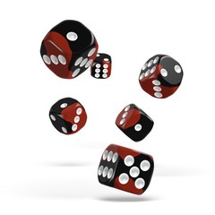 Oakie Doakie Dice - D6 Glow in the Lava 16mm Set of 12