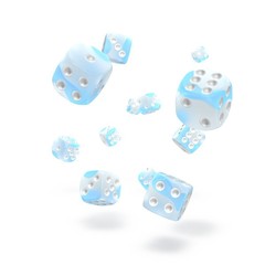 Oakie Doakie Dice - D6 Glow in the Dark Arctic 12mm Set of 36