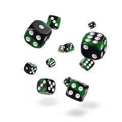 Oakie Doakie Dice - D6 Glow in the Biohazard 12mm Set of 36