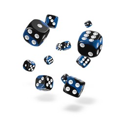 Oakie Doakie Dice - D6 Glow in the Deep Ocean 12mm Set of 36