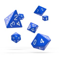 Oakie Doakie Dice - RPG-Set Solid Blue