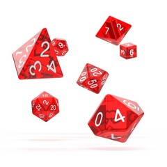 Oakie Doakie Dice - RPG-Set Translucent Red