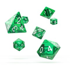 Oakie Doakie Dice - RPG-Set Translucent Green