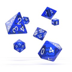 Oakie Doakie Dice - RPG-Set Translucent Blue