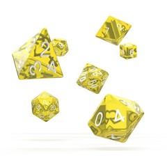 Oakie Doakie Dice RPG Set 7 Dice - Translucent, Yellow