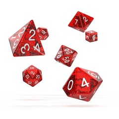 Oakie Doakie Dice RPG Set 7 Dice - Speckled, Red