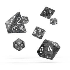 Oakie Doakie Dice - RPG-Set Speckled Black