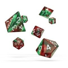 Oakie Doakie Dice RPG Set 7 Dice - Gemidice, Bloody Jungle