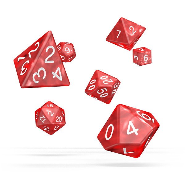 Oakie Doakie Dice - RPG-Set Marble Red