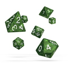 Oakie Doakie Dice - RPG-Set Marble Green