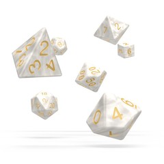 Oakie Doakie Dice - RPG-Set Marble White