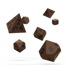 Oakie Doakie Dice - RPG-Set Metal Brasstige