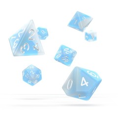 Oakie Doakie Dice - RPG-Set Glow in the Dark Arctic