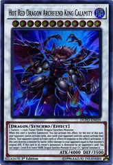 Hot Red Dragon Archfiend King Calamity - DUPO-EN059 - Ultra Rare - 1st Edition