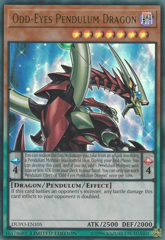 Odd-Eyes Pendulum Dragon - DUPO-EN105 - Ultra Rare - Limited Edition
