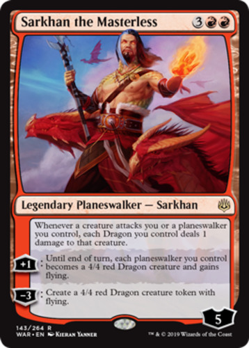 Sarkhan the Masterless 1x FOIL WAR MTG War of the Spark Rare MINT red Sarkhan the Masterless 1x FOIL WAR MTG War of the Spark Rare MINT red