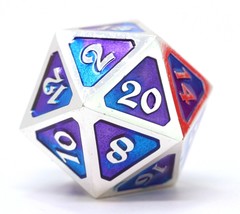 Dire d20 - Mythica Platinum Aquamarine