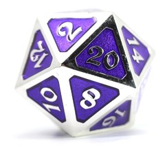 Dire d20 - Mythica Platinum Amethyst