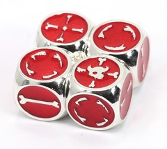 Set of 4 Brute Force Fudge Dice - Platinum Ruby