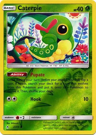 Caterpie - 2/214 - Common - Reverse Holo