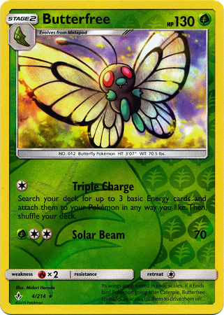 Butterfree - 4/214 - Rare - Reverse Holo