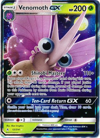 Venomoth GX - 12/214 - Ultra Rare