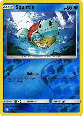 Squirtle - 33/214 - Common - Reverse Holo