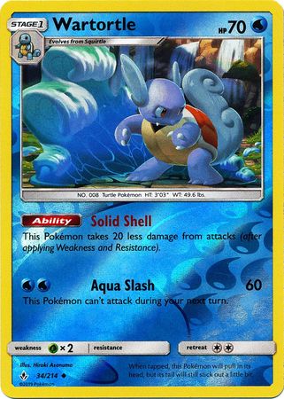 Wartortle - 34/214 - Uncommon - Reverse Holo