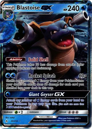 Blastoise GX - 35/214 - Ultra Rare