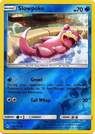 Slowpoke - 42/214 - Common - Reverse Holo