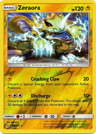 Zeraora - 60/214 - Rare - Reverse Holo