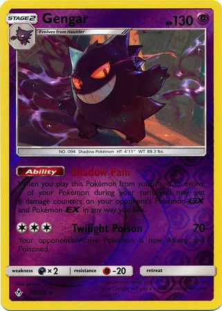 Good Pokemon Gengar Reverse Holo