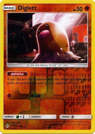 Diglett - 85/214 - Common - Reverse Holo