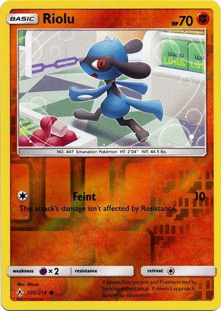 Riolu - 102/214 - Common - Reverse Holo